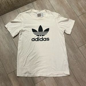 Adidas t Shirt SMALL Men’s Short Sleeve White Black Logo